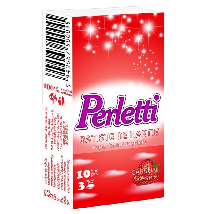 Perletti batiste capsuni 10 buc 3 str