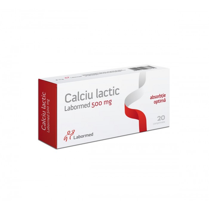 Calciu lactic labormed 500mg x 20cp