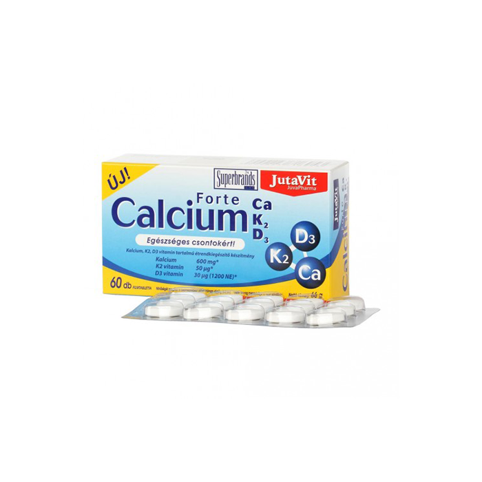 Calciu forte  K2 D3, 60 de comprimate, Juvapharma