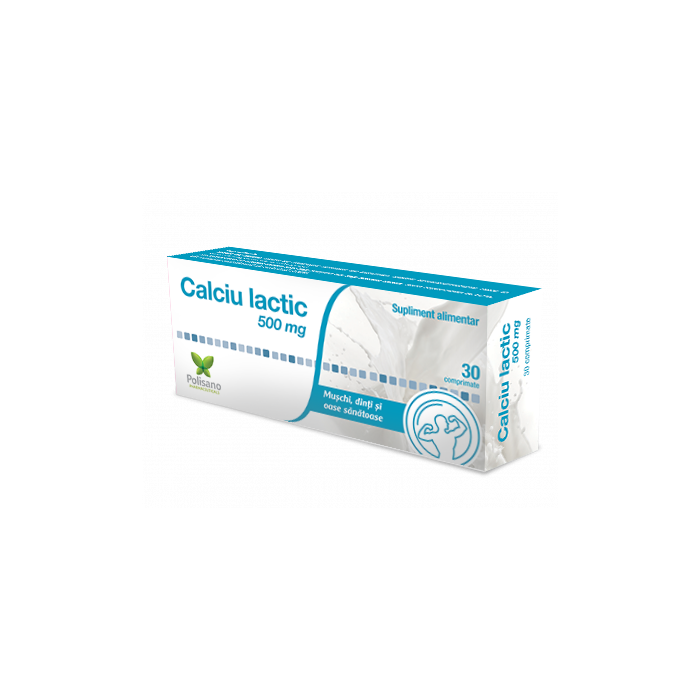 Calciu lactic 500 mg 3 x 10 cpr