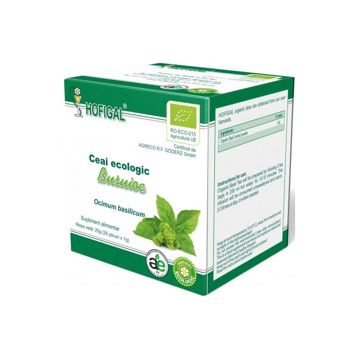 Busuioc ceai ecologic 25 plicuri x 1g