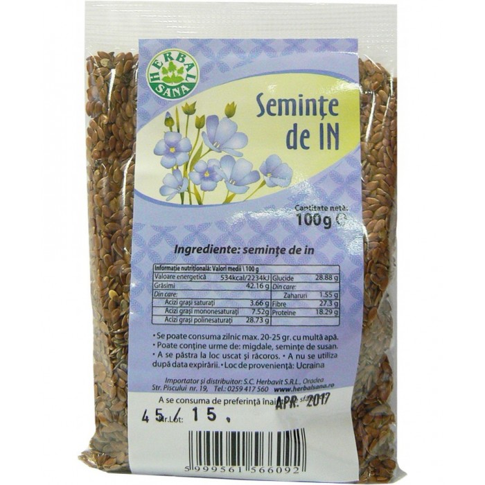 Seminte in, 100 g, Herbavit