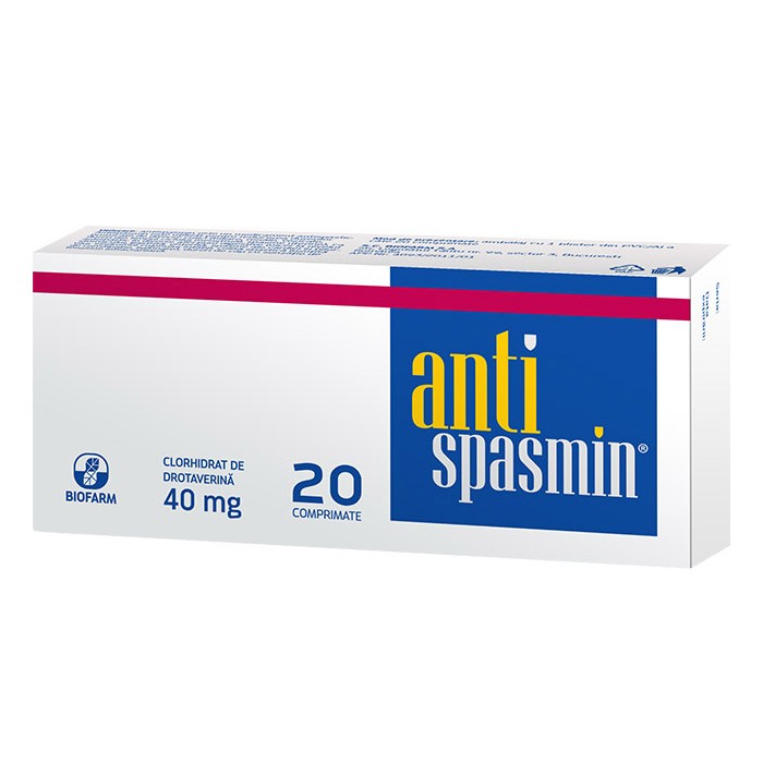 Antispasmin 40mg bl.PVC x 20cpr, Biofarm Sa Romania