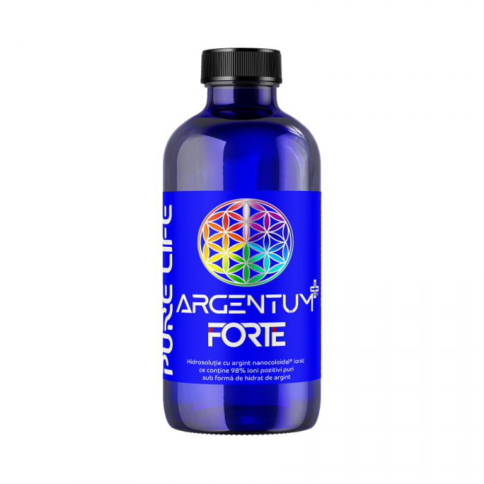 Argentum argint coloidal ionic Forte 25ppm, 240ml, Pure Life