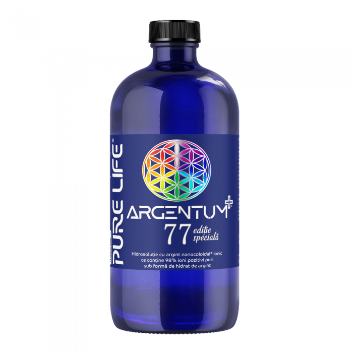 Argentum argint coloidal ionic, 77ppm, 240ml, Pure Life