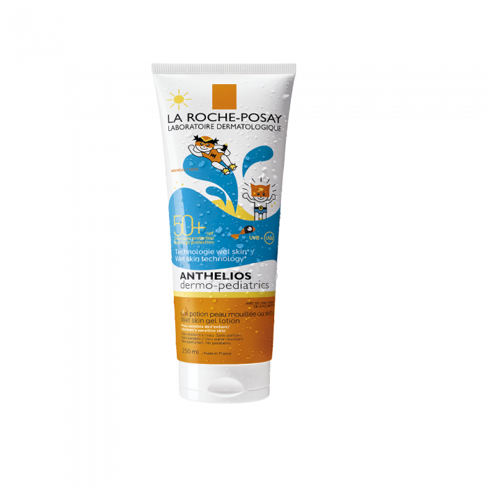 Anthelios Wet Skin Dermo Pediatrics Spf 50Gel-Fluid Cu Aplicare Pe Pielea Umeda Sau Uscata, 250 Ml, La Roche-Posay