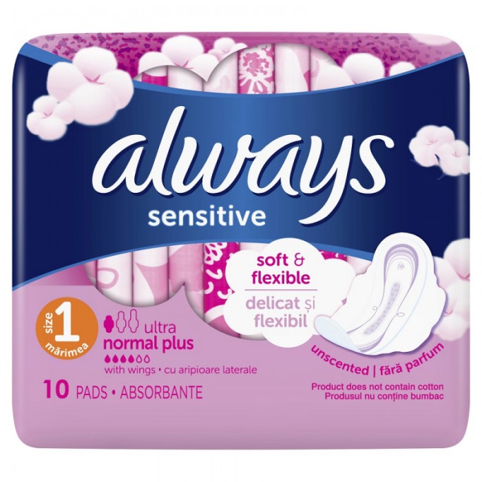 Always sensitive, 10 buc, Procter & Gamble