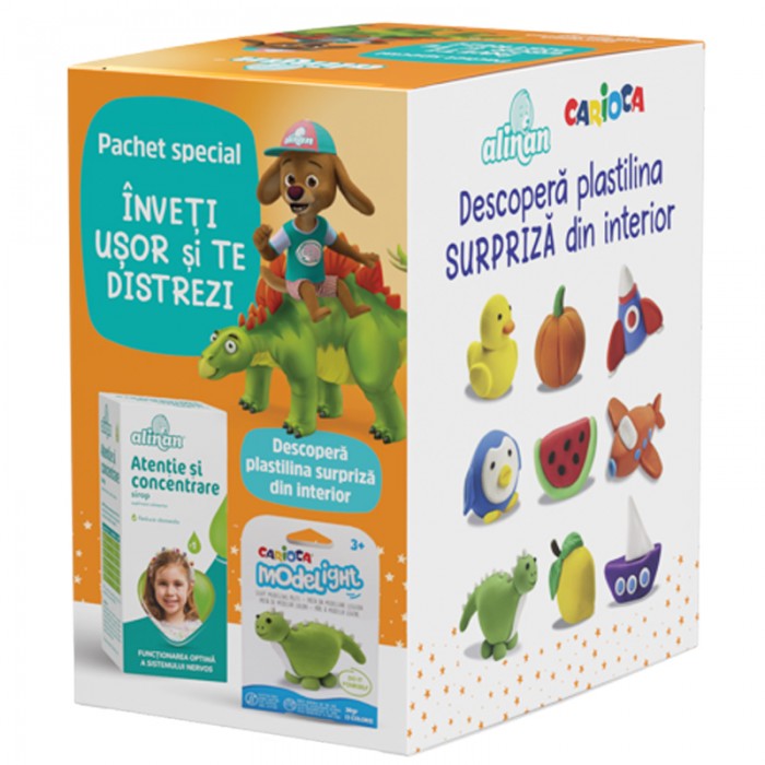 Sirop Alinan Atentie si concentrare, 150 de mililitri  Plastilina modelight carioca, Fiterman